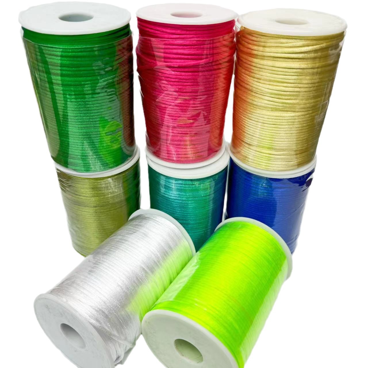 공장 직접 90 색 재고 5 번 한국 중국 매듭 와이어 100 미터 DIY 손으로 짠 와이어