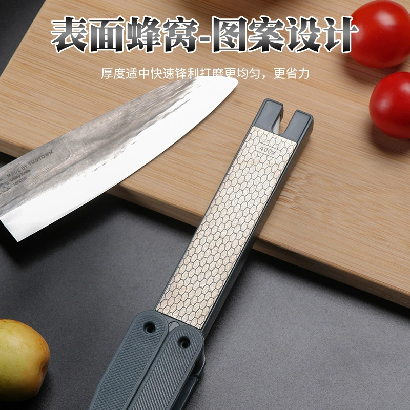 Emery whetstone double-sided 400 mesh thickness outdoor folding portable knife sharpener multi-functional knife sharpener