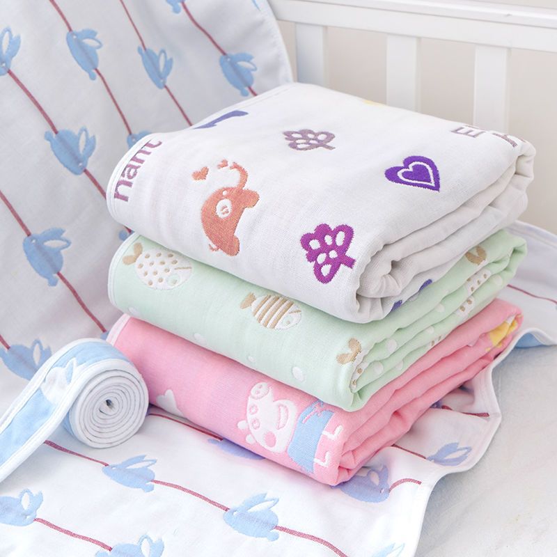 Baby Blanket, Delivery Room, Newborn Swaddling Blanket, Four-Season Baby Quilt, Pure Cotton 6-Layer Gauze Blanket