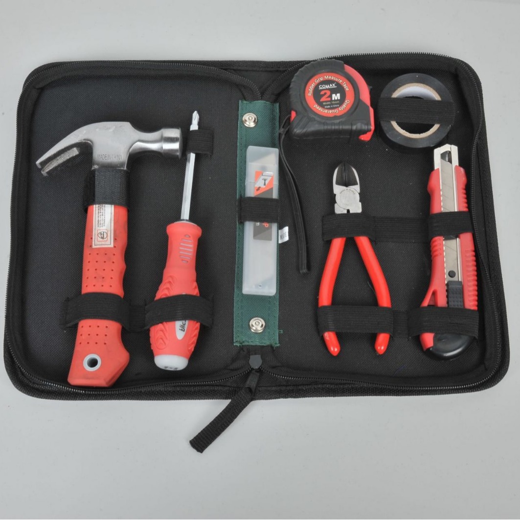 手提布包装随车修理扳手钳子螺丝刀榔头美工刀组套牛津布包装