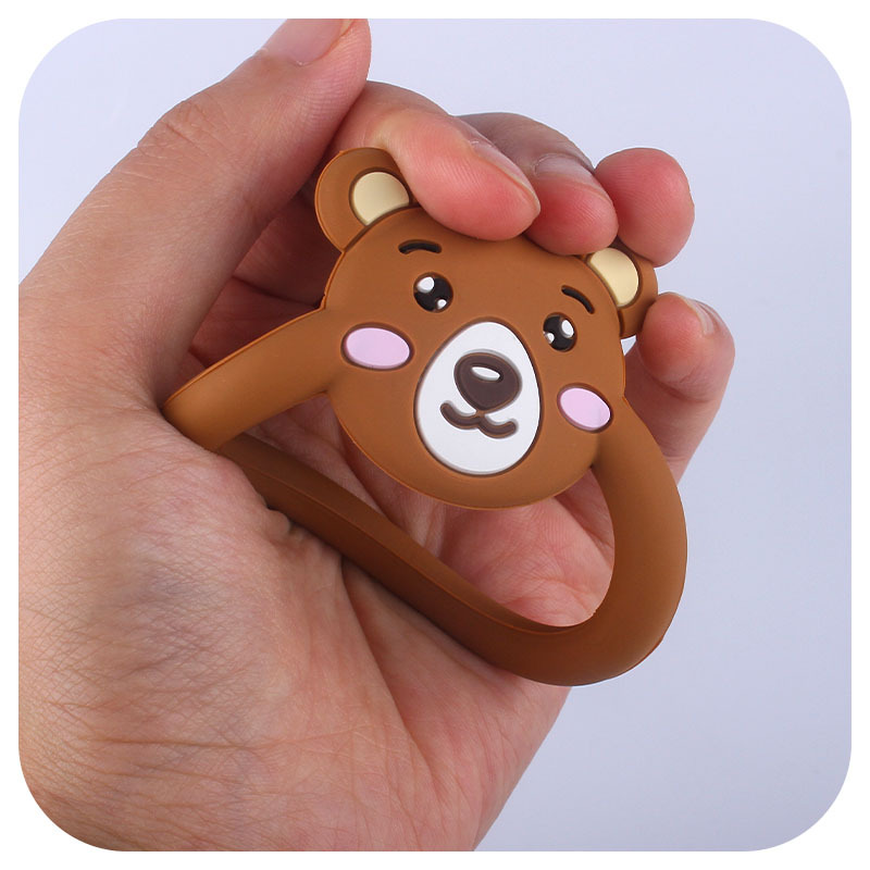 Amazon nuevo bebé suministros de dibujos animados animal molar juguetes de silicona bebé ejercicio goma mordedura pegamento teether