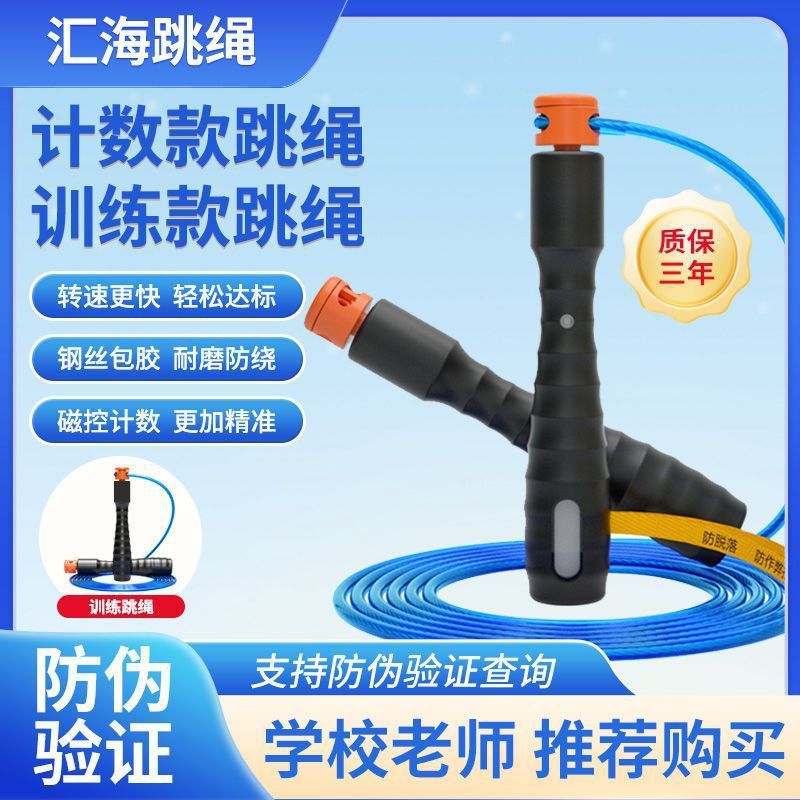 汇海中考跳绳初中小学生体育考试电子计数钢丝绳汇海跳绳|undefined