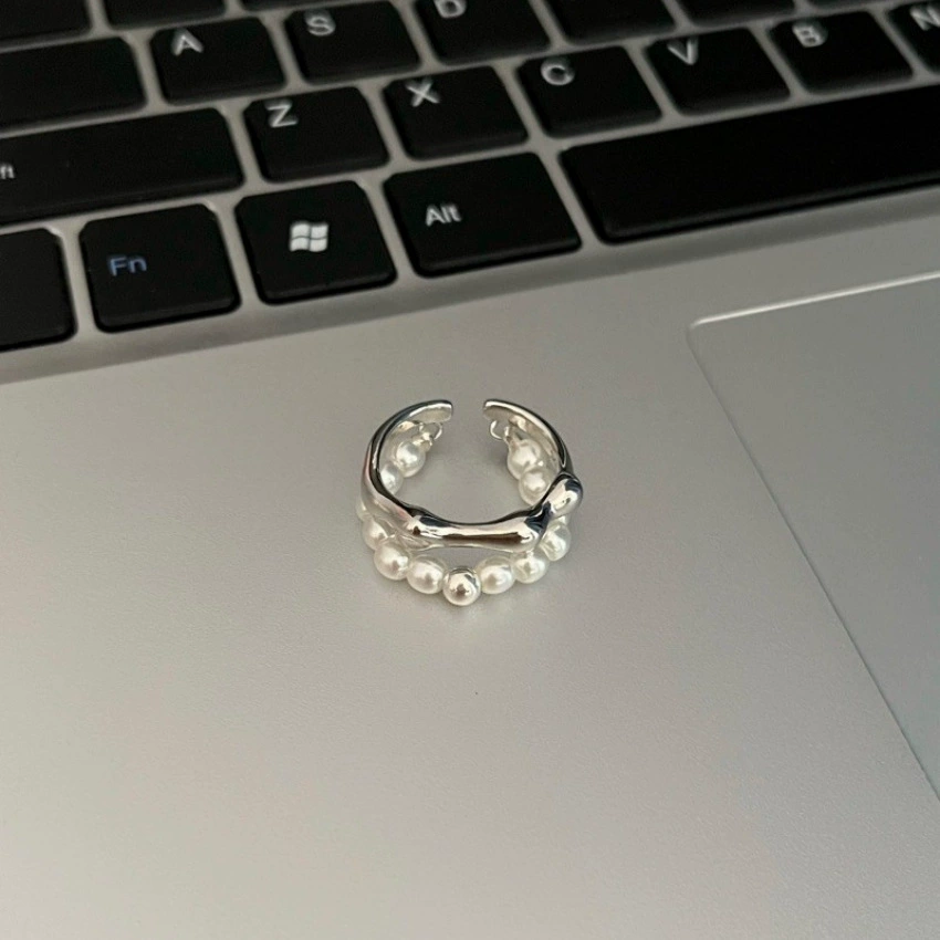 Кольцо (Brand zirconium) серебро 925 с жемчугом — лёгкая роскошь, качественное, не тускнеет