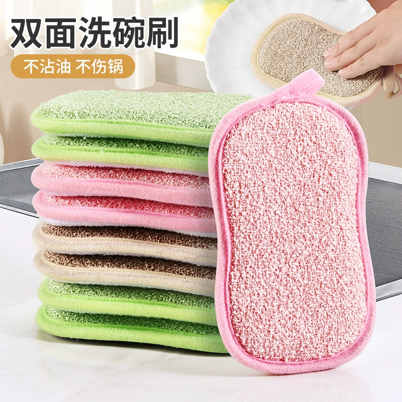 Оптовая Продажа с фабрики Двусторонняя Толстая 8-образная губка для протирания Волшебная щетка чаша Нано ткань для чистки щетка горшок артефакт