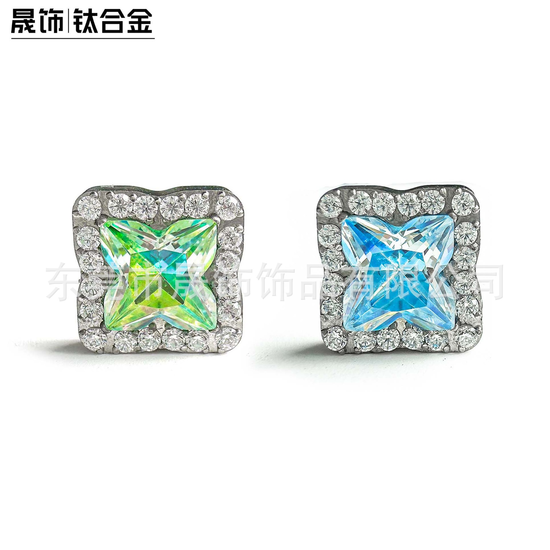 F136 Titanium 北极 Star 四叶草 Ear Stud Studded Cubic Zirconia Helix Cartilage Stud G23 Implant Grade Titanium Labret Stud 人体 Piercing Jewelry