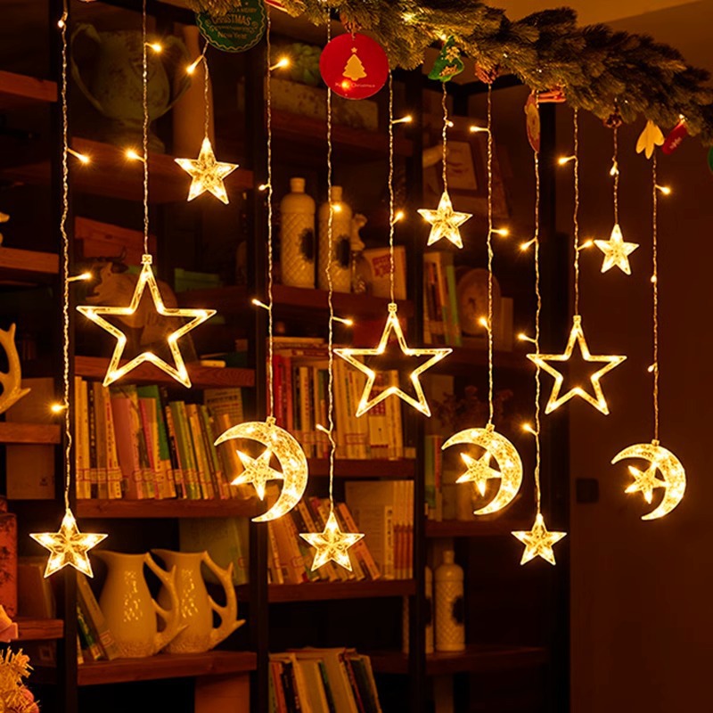 LED de color cadena de luces estrella cadena de luces decoración de Navidad dormitorio ambiente de luz de diseño esfera alta luz de cortina baja
