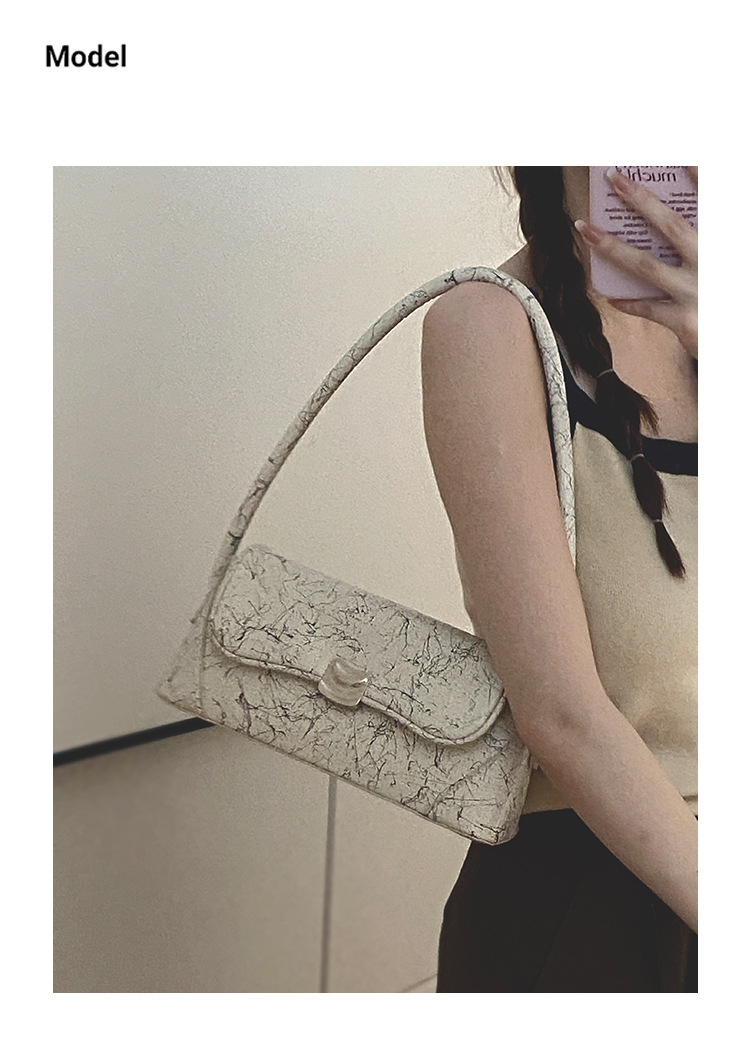French Niche Design Underarm Bag Women's New 2023 Fashion Graffiti Shoulder bag high-level sense of all-match handbag_voghion.com