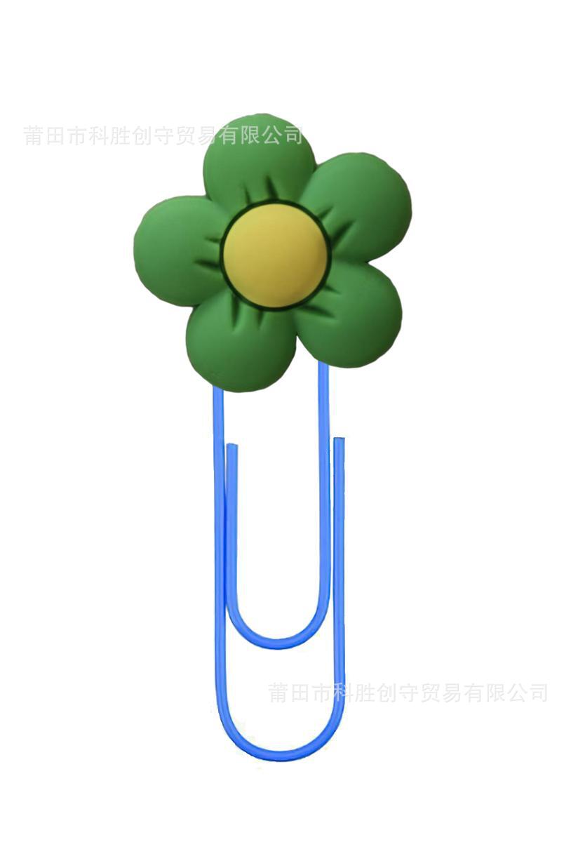 Flor clip de papel PVC marcador clip de papel de dibujos animados nuevo papelería de oficina