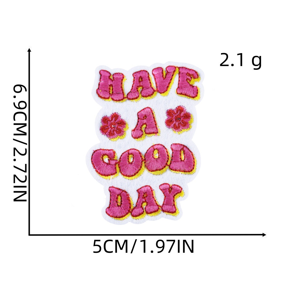 3g Weight Clothing Sticker Patches Classification 1 Piece, 1 Set Quantity Nonwoven, Polyester Material Animal, Letter Pattern Cute Style 1 Piece 1 Set Cute Animal Letter Nonwoven Polyester Clothing Sticker Patches 7