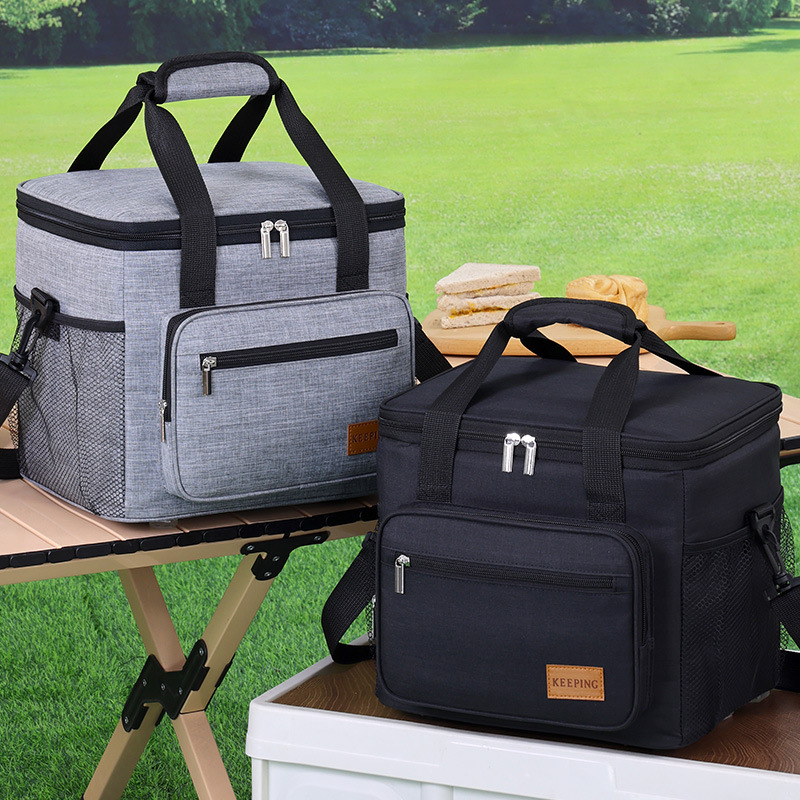 Bolso bento de almuerzo portátil de gran capacidad de Amazon Bolso de mano multifunción engrosado para picnic al aire libre