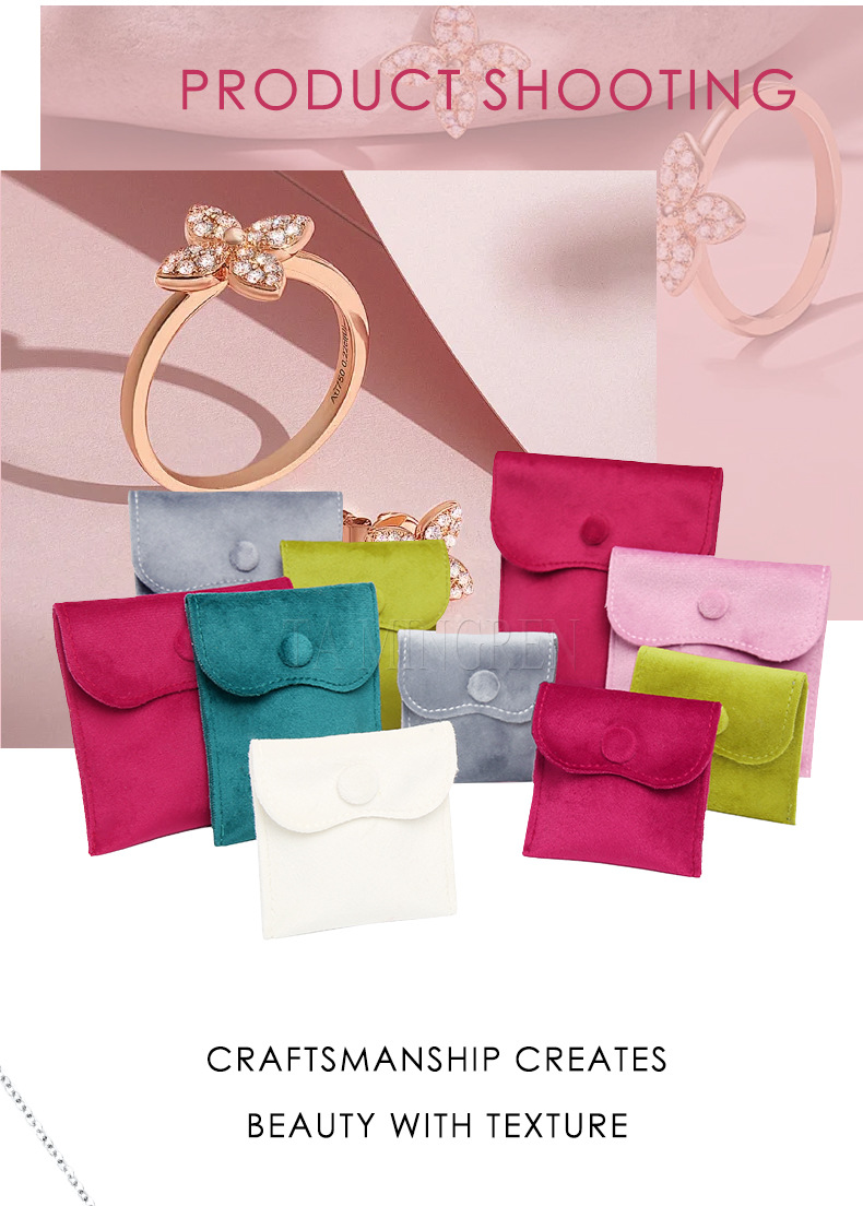 velvet, Cloth Material Velvet Cloth Solid Color Jewelry Packaging Bags