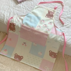 Chu Lele cute cartoon new style cherry bear waterproof apron home kitchen oilproof waterproof apron wholesale