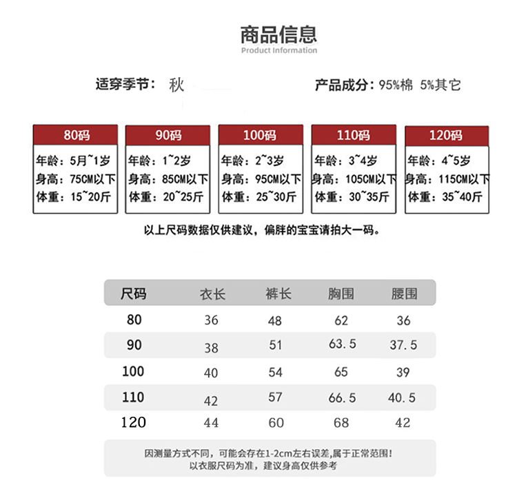 80-120尺码表