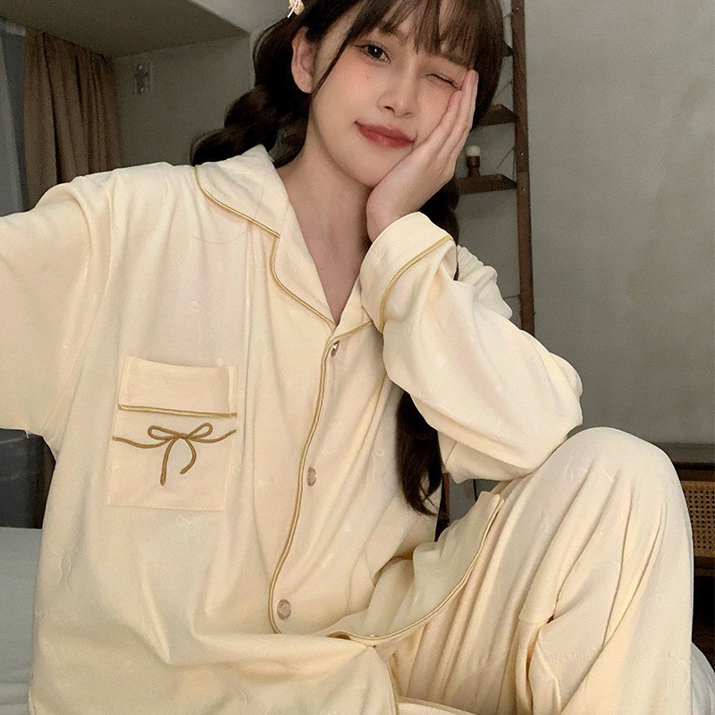 德绒睡衣女秋冬季新款韩系甜美ins长袖加厚保暖家居服套装可外穿|undefined