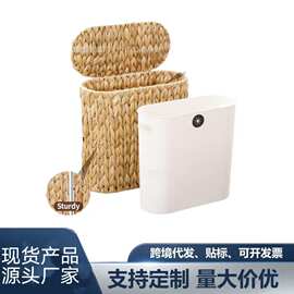 现货编织垃圾篓卫生间浴室收纳筐卧室浴室纸巾收纳垃圾桶