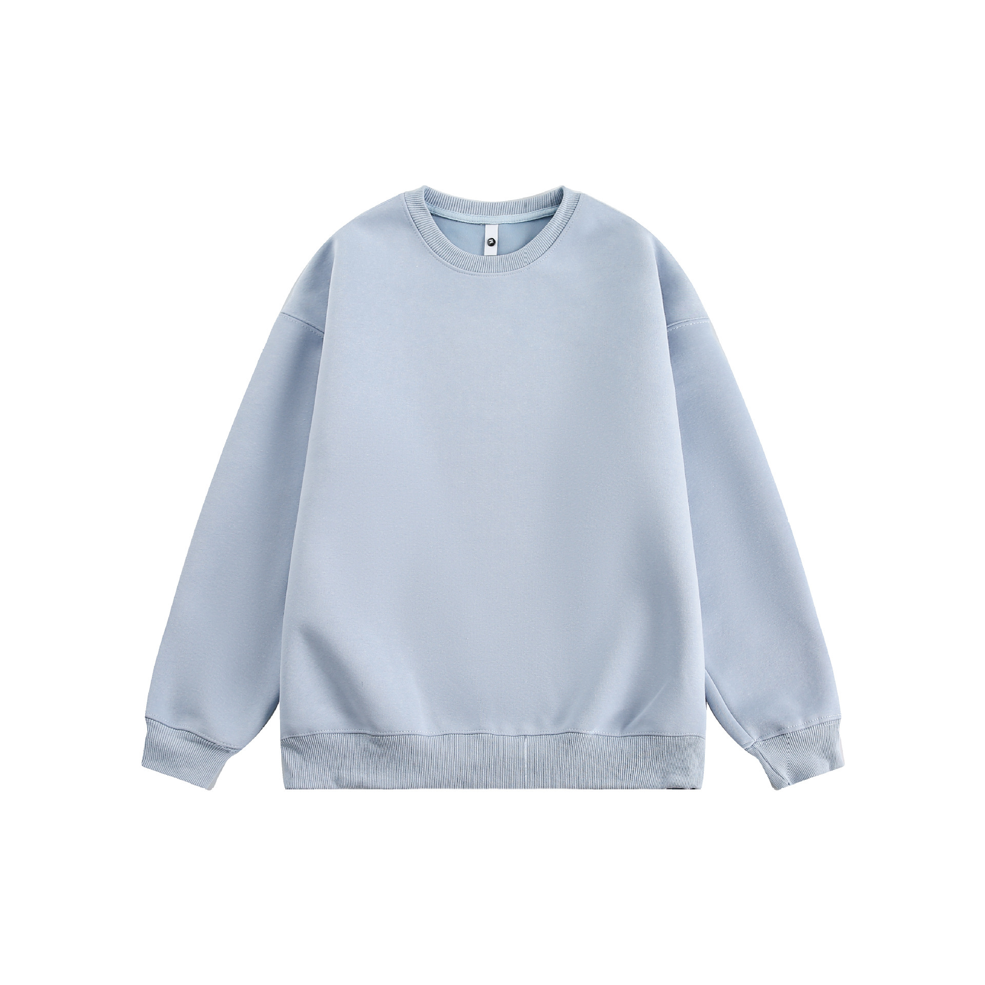 ANSアメリカの重いポンドの純色の丸首の衛衣の男女の春と秋のファッションの札のゆったりしている内は底のプルオーバーの上着を掛けます。