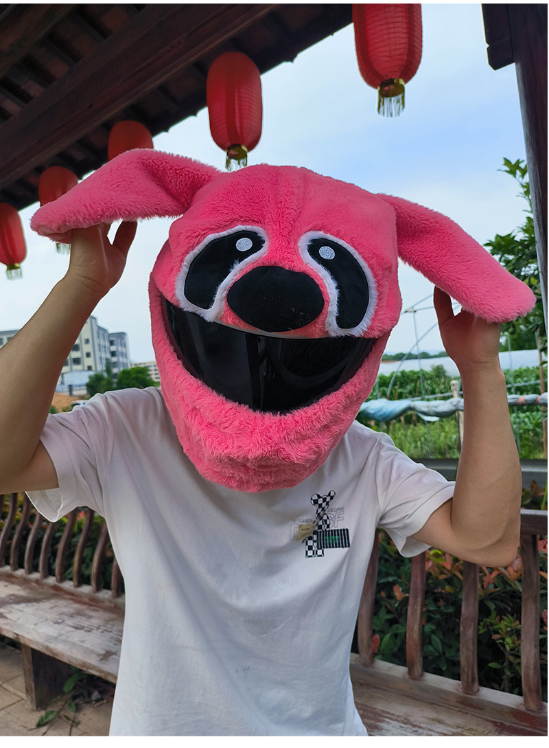 Cubierta de casco de motocicleta Cubierta de casco de felpa puntual Cubierta de casco completo Cubierta de casco de motocicleta Tacón de viento Moda de moda