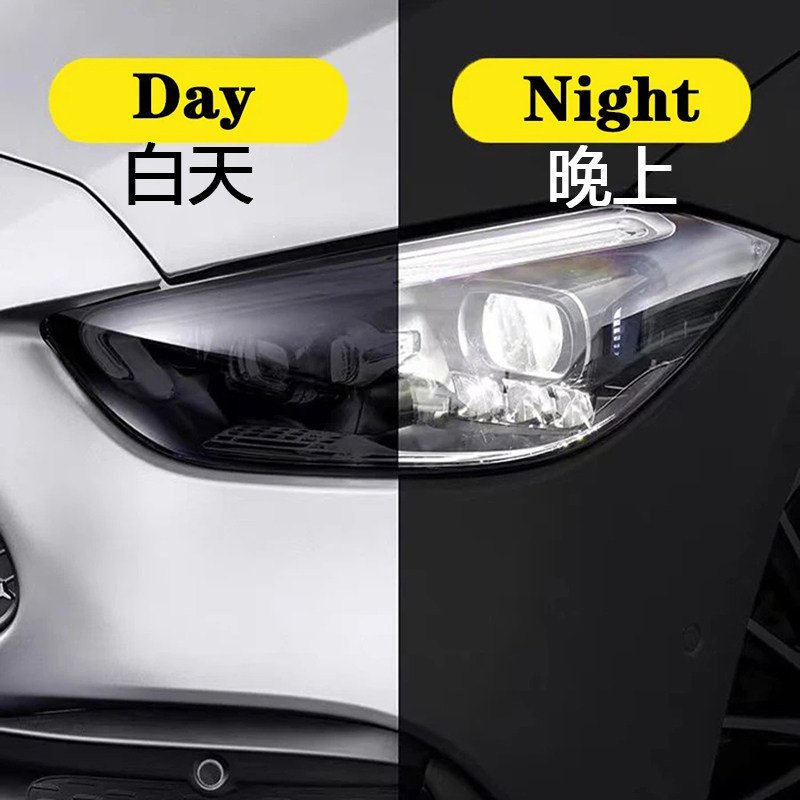 Car TPU light-controlled light film, color-changing headlight, blackened taillight, transparent purple-black color-changing lens protective film, light-transmitting