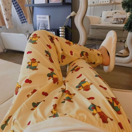 Walking pants! Sweet spring and autumn pajamas, women's loose and wearable trousers, home casual pants