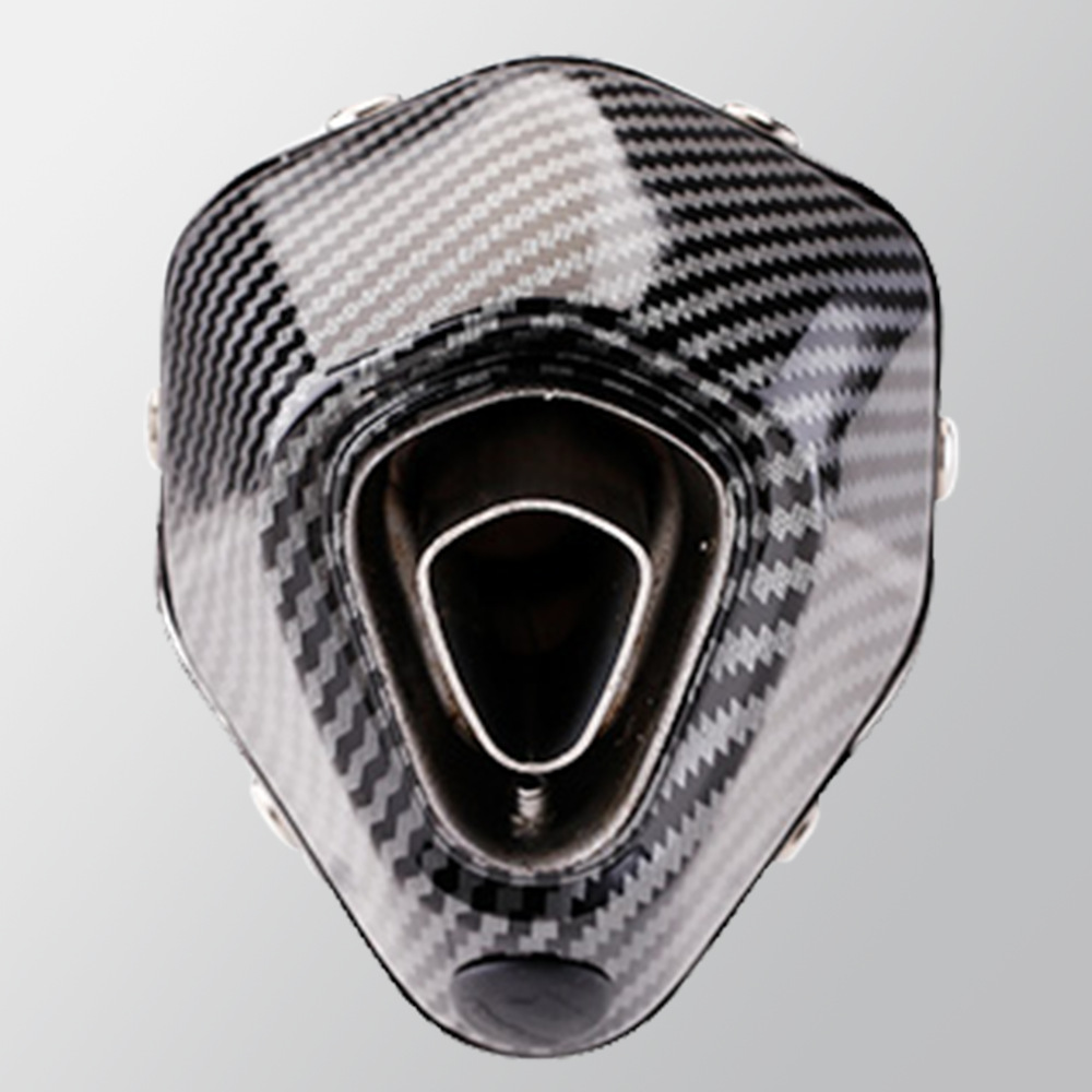 Full imitation carbon fiber small hexagonal exhaust pipe tail 51MM universal GSX 250 450SR 800 250RR