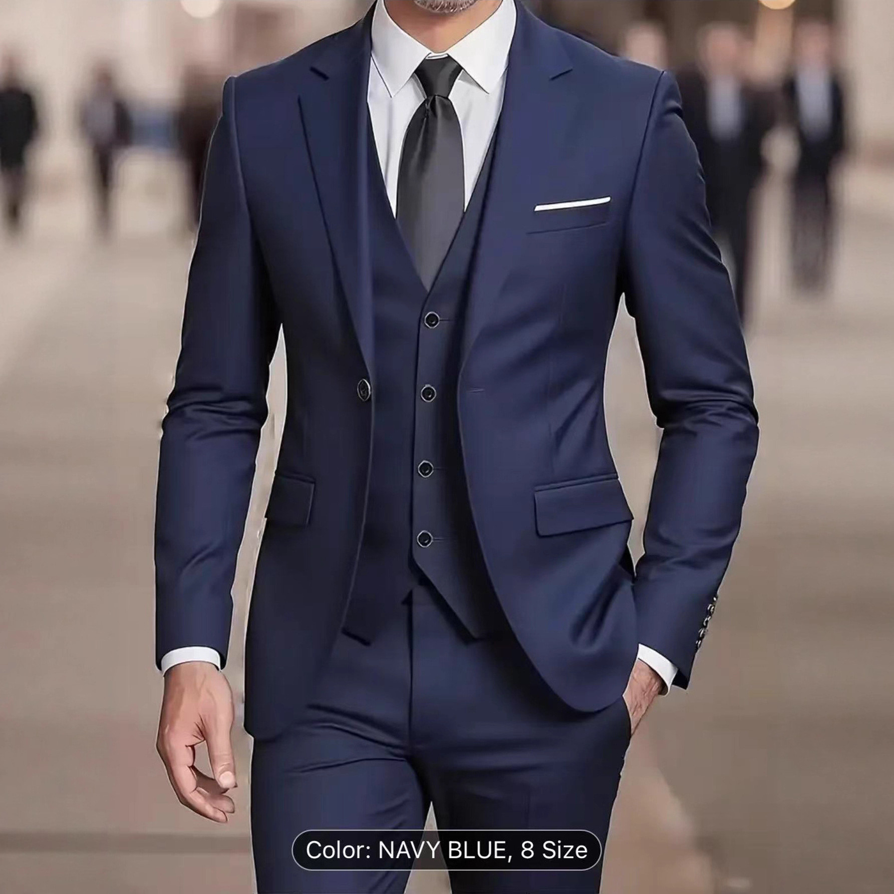 (Cross-border trading), set, suit, European style, 3 piece set, slim fit 3