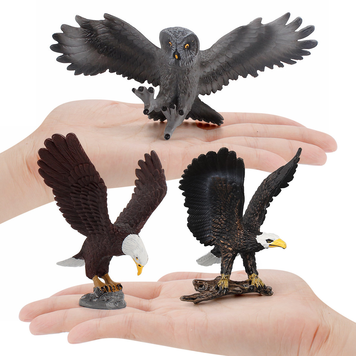 Transfronteriza bosque animal simulación pájaro modelo de pájaro búho blanco piel de tigre loro escritorio adornos estáticos