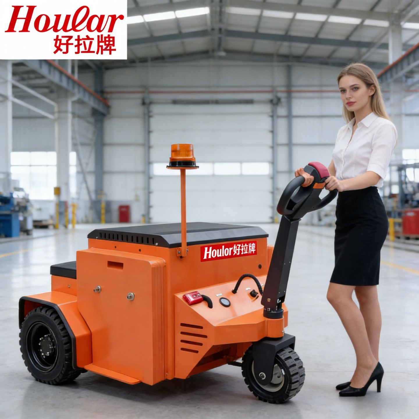 Ermamover步行式牵引车机场脱钩车行李运输电动牵引拖车小型拖头