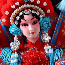 中国风特色工艺品绢人北京剧人偶娃娃送老外出国礼品礼物摆件