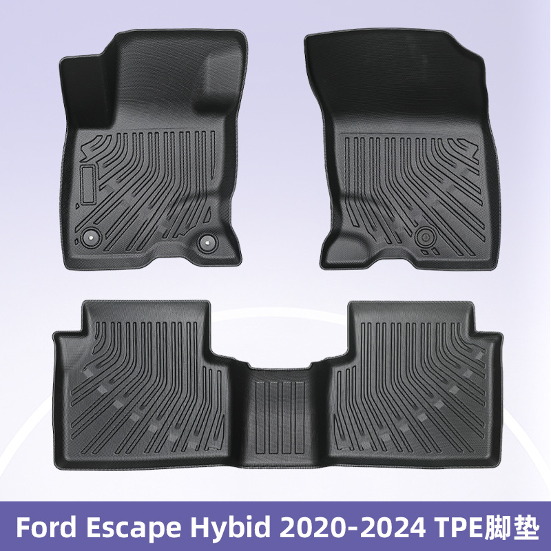 Para Ford Escape Hybid 2020 - 2024 TPE Foot Pads 3D All Weather Backpack Pad