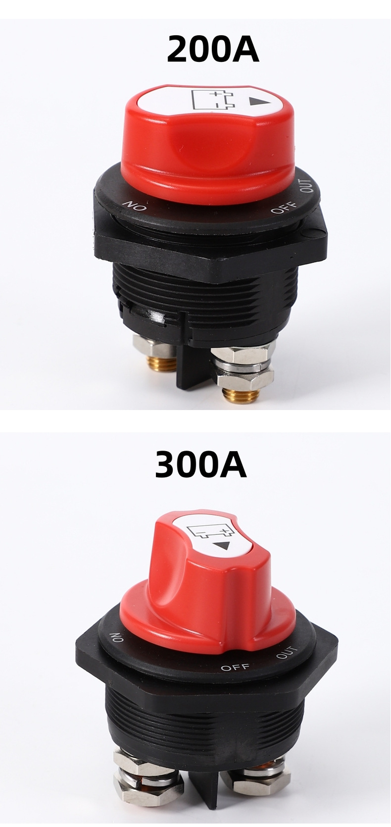 Rv Yacht Car Modified Battery Knob Switch 50A100A200A300A Dc Battery Power-Off Switch