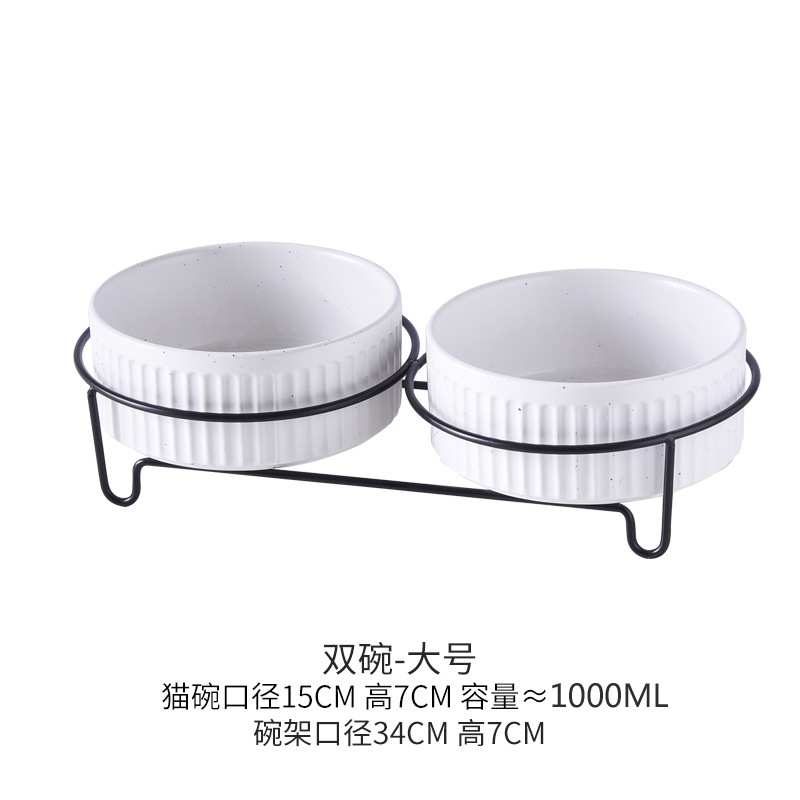 큰 흰색 수직 곡물 스트레이트 보울 더블 홀 아이언 랙