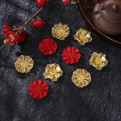 鐵質四層鏤空花朵DIY古風髮簪頭飾飾品配件材料新娘團扇配飾