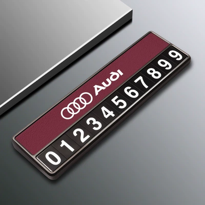 Parking Plate A3A4La6Lq3Q5Lq2L Special: Nömrəli dayanma kartı - audi-d-model-parking-plate-dark-red-comes-with-5-sets-of-number-plates