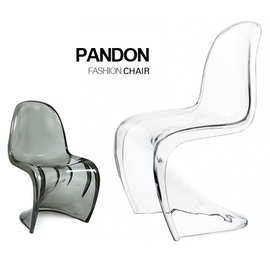 潘东椅S异型美人椅亚克力餐椅售楼处洽谈桌椅透明椅子塑料水晶椅
