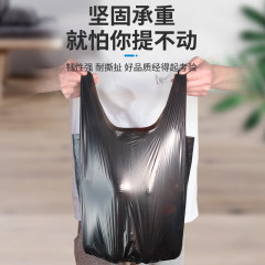 Household heavy-duty black disposable large handle-style backpack-style plastic bag garbage bag factory wholesale
