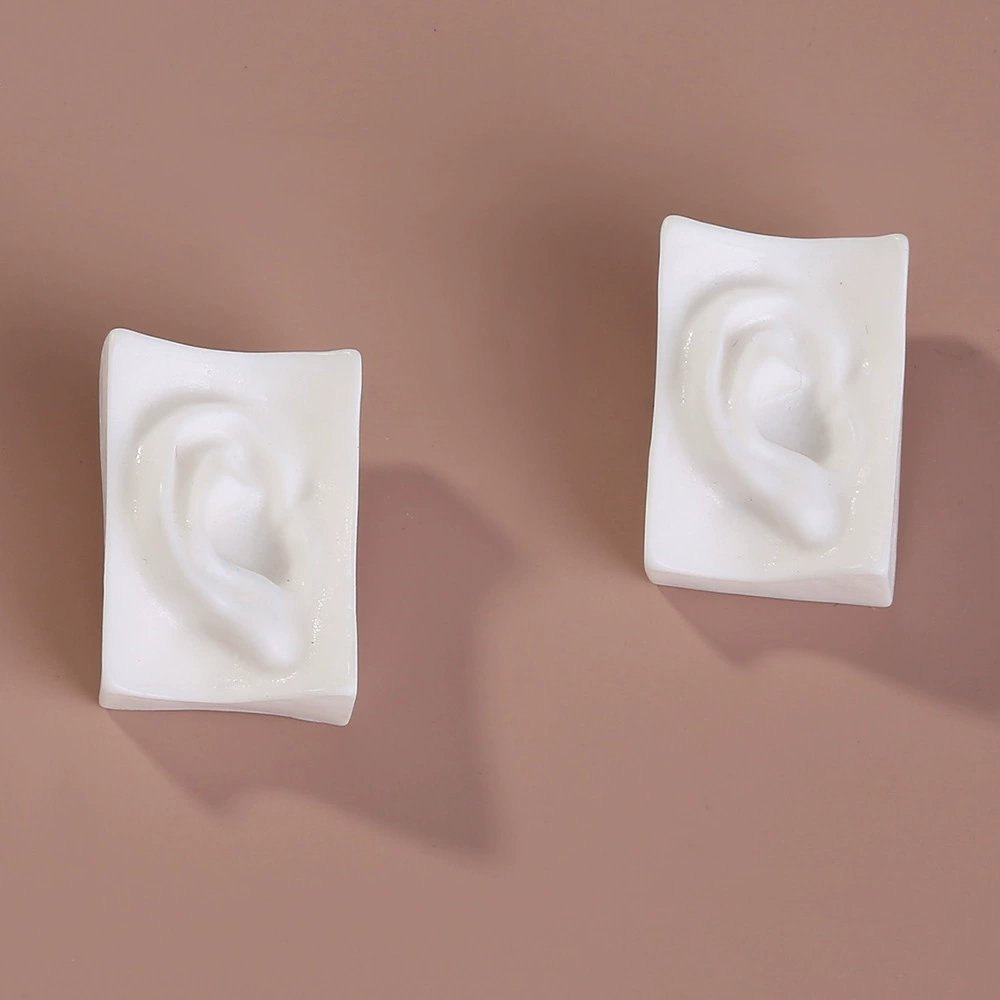 Trend white accessory, creative earrings, European style, simple and elegant design