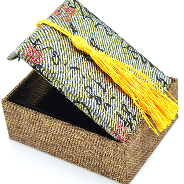 精品麻料丝绸面饰品盒 手链盒 项链盒 吊坠盒 手镯盒饰品首饰盒批