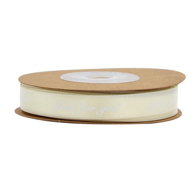 Transfronterizos de 1 cm de impresión de letras cinta floral embalaje de regalo de boda cinta en stock solo para usted