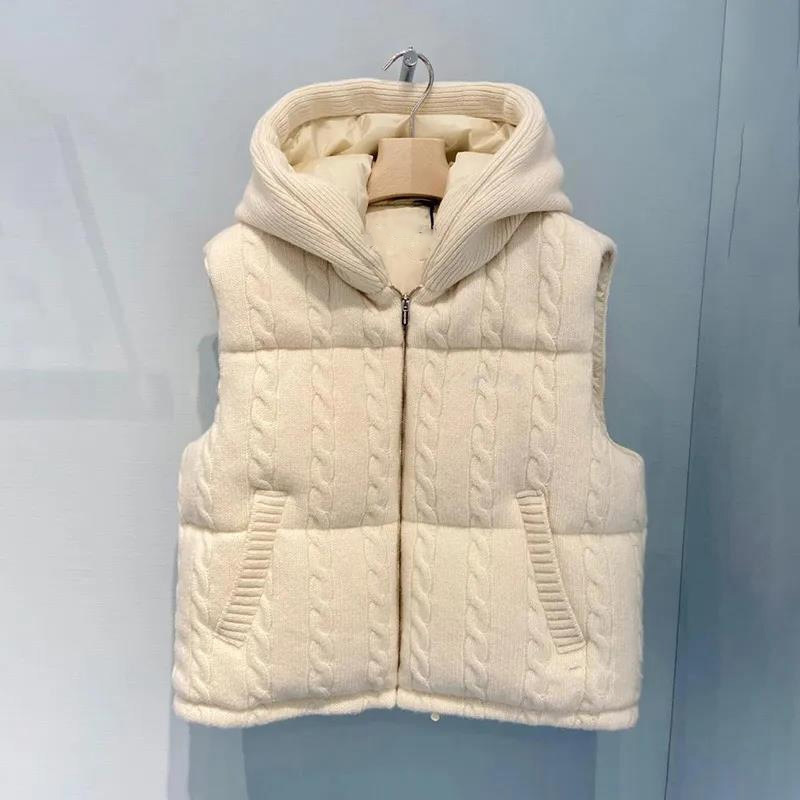 Women's Clothing New autumn and winter women's clothing hooded Warm jacket cotton jacket short vest cotton jacket top slim temperament trend_voghion.com