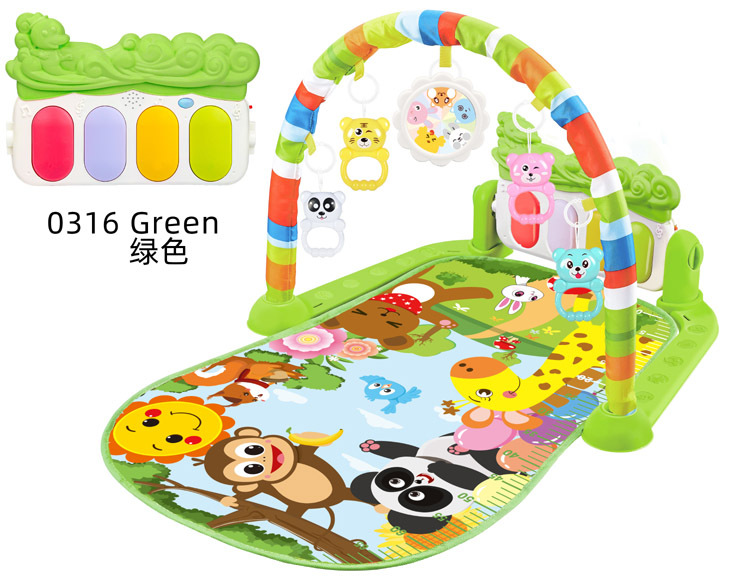 Nuevo transfronterizo bebé fitness rack música piano juguete 0-36 meses recién nacido bebé pie juego mat