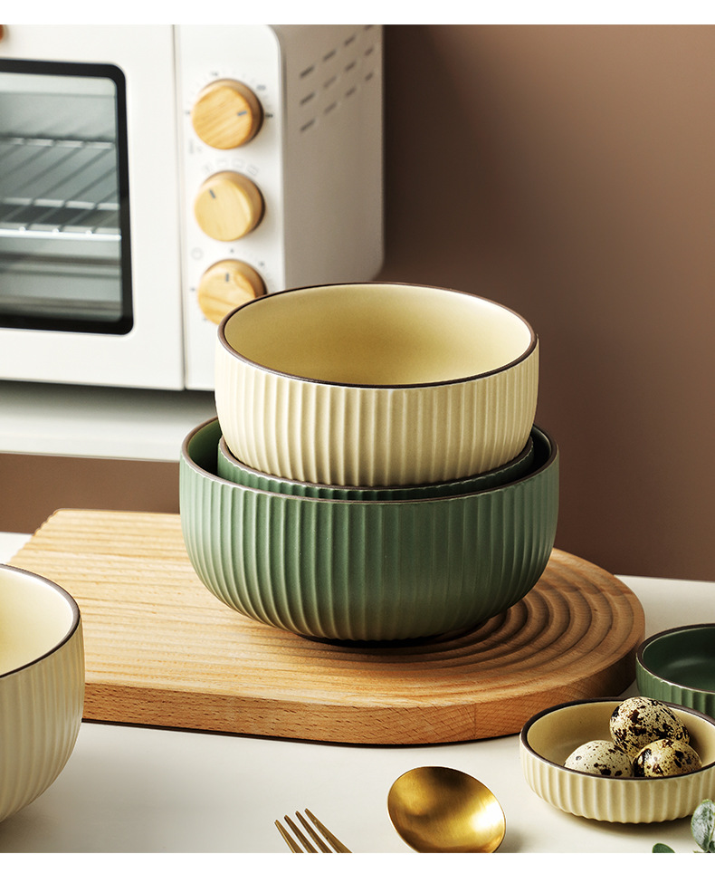 北欧风格餐具套装家用陶瓷饭碗汤碗菜盘子创意碗盘碟组