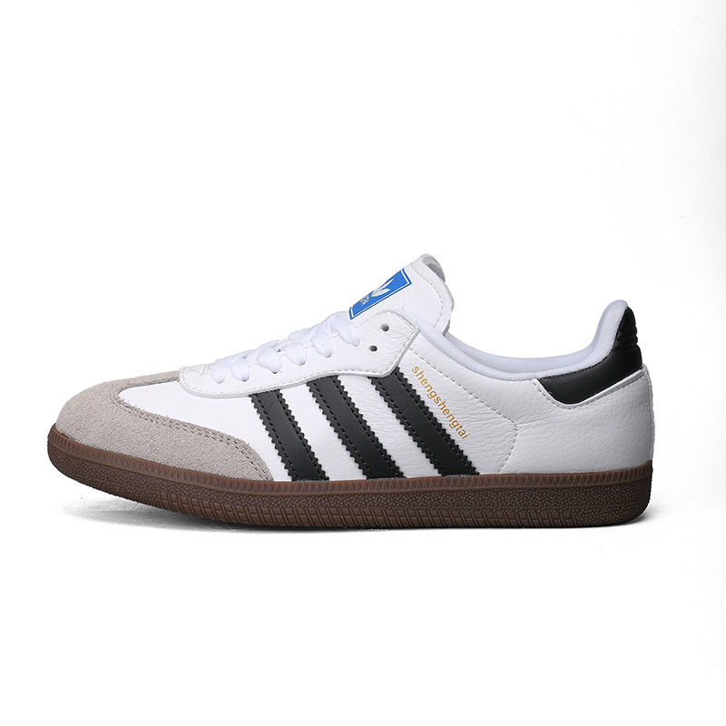 Summer Soft Leather Three-Stripe Casual Sneakers for Women and Men, White Shoes, T-Shaped Trendy