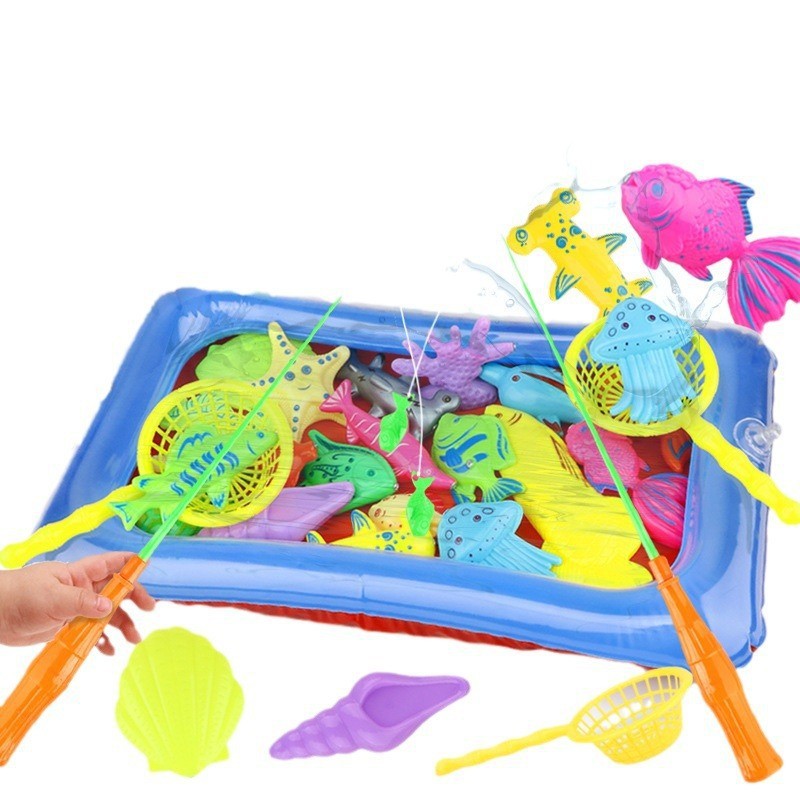 Children's Fishing Toy Baby Baby Dolphin Electric Fishing Disc Set Magnetic Levitation Track Early Education Table Game