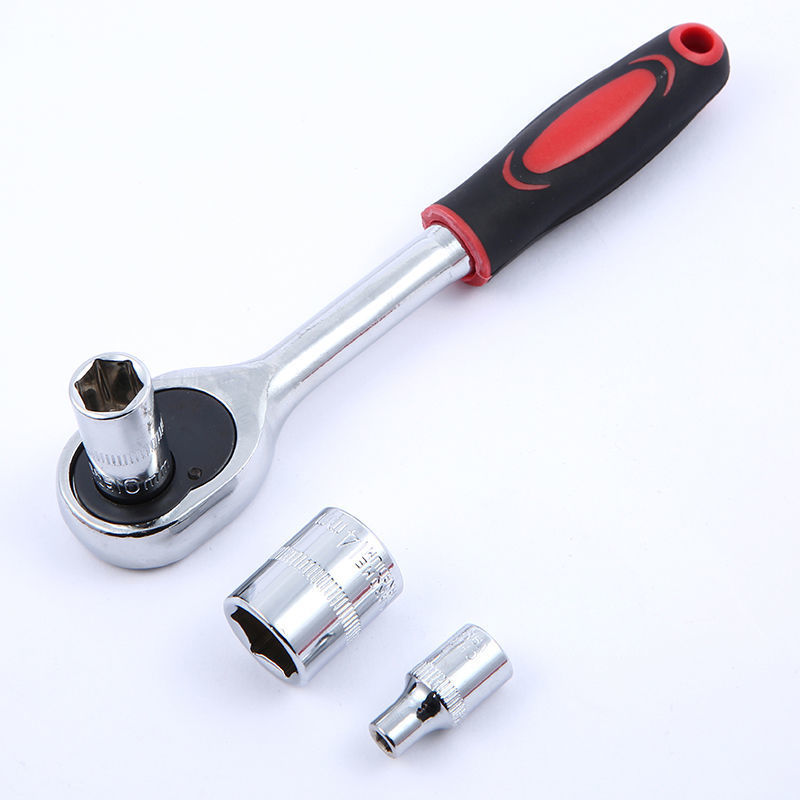 Herramientas de reparación de automóviles y motocicletas 46 conjuntos de herramientas de manguito de llave de trinquete de llave hexagonal