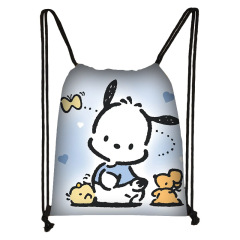 2024 Sanrio Series Children's Elastic Strap Pouch Student Portable Dual Shoulder Backpack Outdoor Storage Bag Cross-border Wholesale