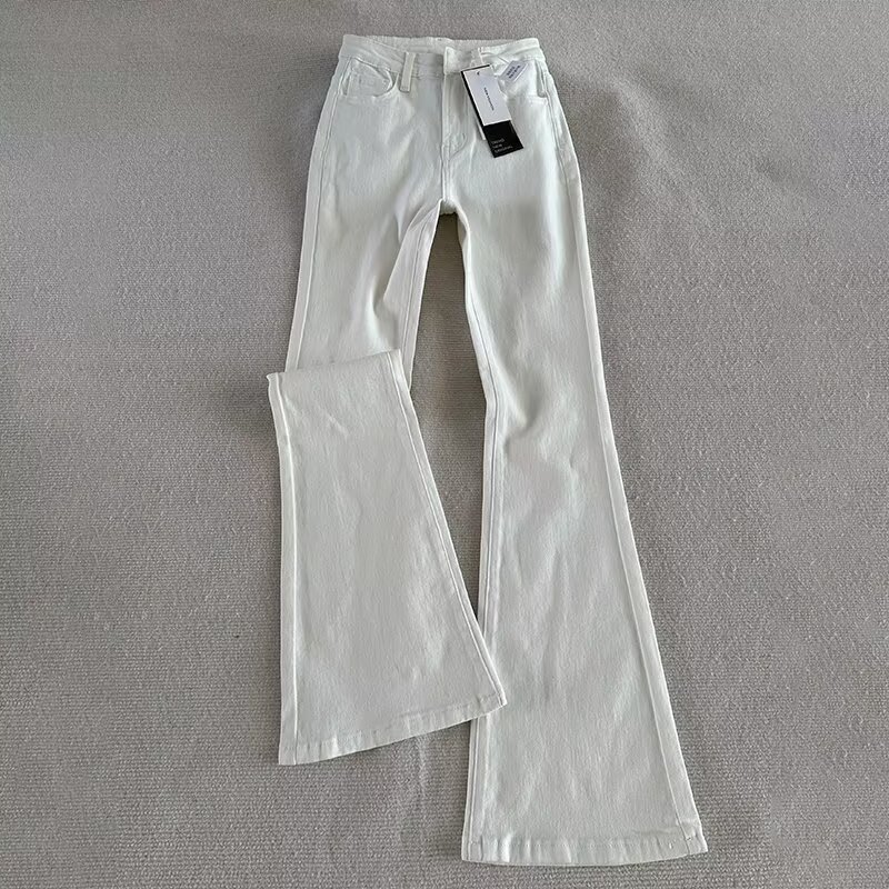 Men's Clothing Men's Plus Size Curved Flare Jeans Black Elastic Waist High Street Style Spring Autumn Fashion Vibe Pants_voghion.com