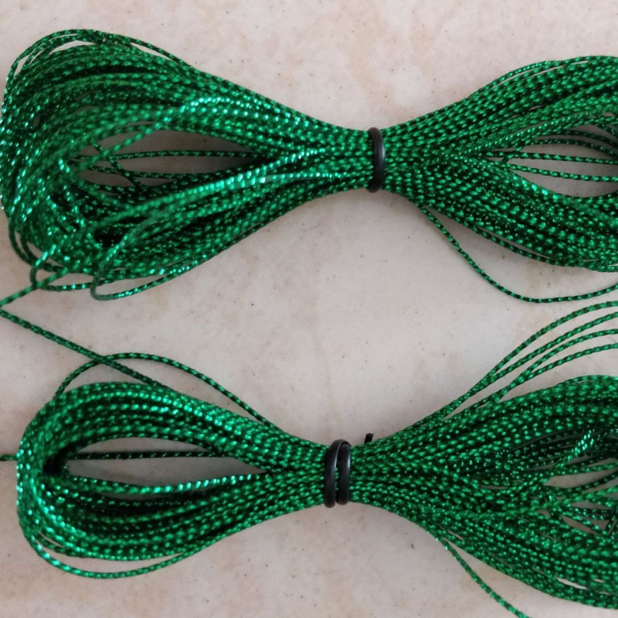 挂圣诞球8股编织闪光浅金吊线绳闪光浅银吊线绳红金挂商标吊绳