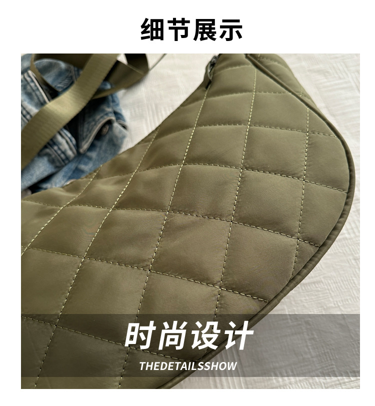 "Stylish large-capacity dumpling bag 2025 New trendy and fashionable niche single-shoulder bag, versatile and simple crossbody bag wholesale. Specification drawing