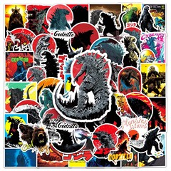50 sheets Godzilla character fashion notebook laptop skateboard car decal sticker