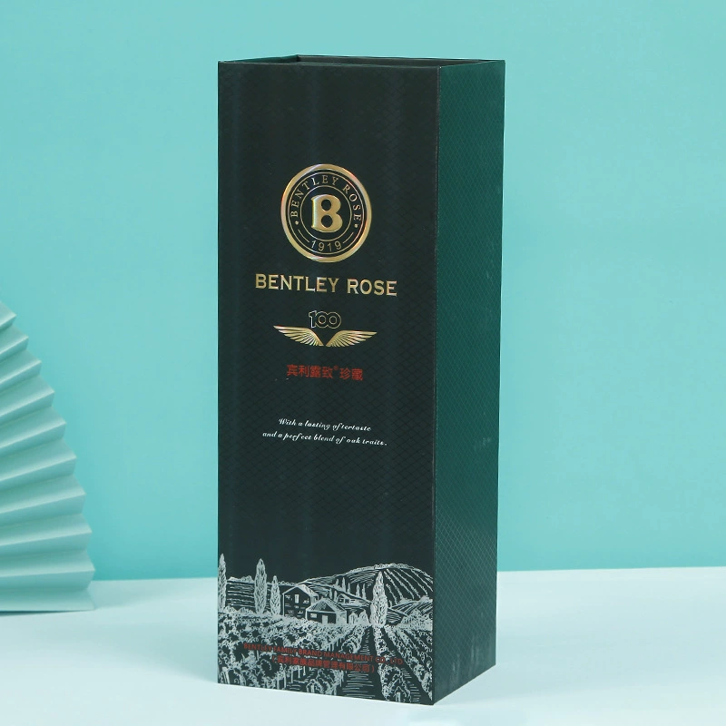 Оптовая продажа, высококачественная упаковка для красного вина, подарочная коробка, высококачественная упаковочная коробка для вина с откидной крышкой, портативная подарочная коробка для красного вина
